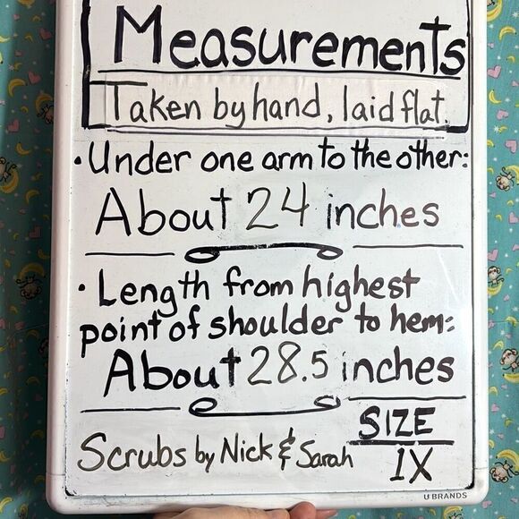 Scrubs by Nick & Sarah little monkey & banana print two pocket scrub top 1X - Picture 9 of 9